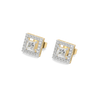 Framed Brilliance - Pure Gold Lab Diamond Solitaire Earrings