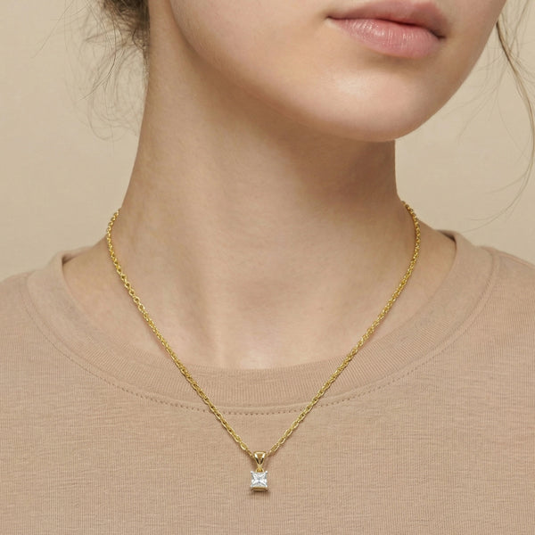 Modern Muse - Pure Gold Lab Diamond Pendant