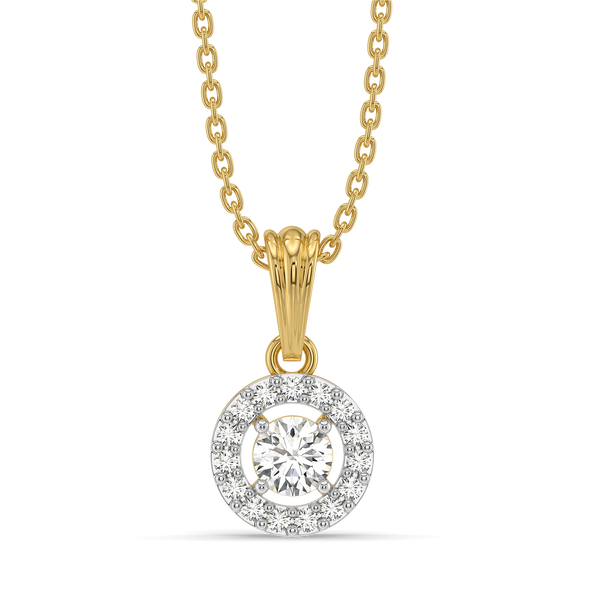 Circle of Light - Pure Gold Lab Diamond Pendant