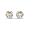 Circle of Light - Pure Gold Lab Diamond Stud Earrings