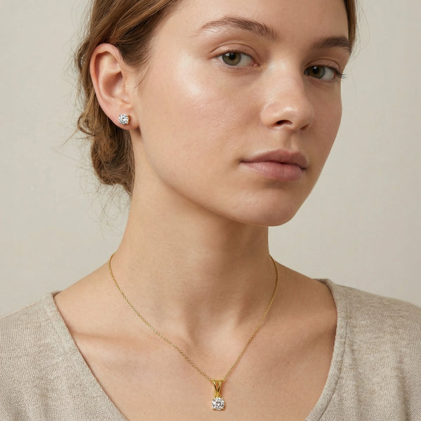 One & Only - Pure Gold Lab Diamond Solitaire Earrings