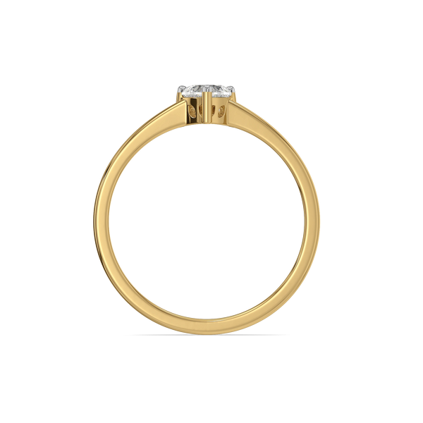 Amora Heart Solitaire - Pure Gold Lab Diamond Ring