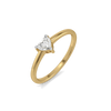 Amora Heart Solitaire - Pure Gold Lab Diamond Ring
