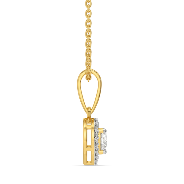 Devotion Heart Halo - Pure Gold Lab Diamond Pendant