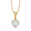 Devotion Heart Halo - Pure Gold Lab Diamond Pendant