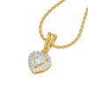 Devotion Heart Halo - Pure Gold Lab Diamond Pendant