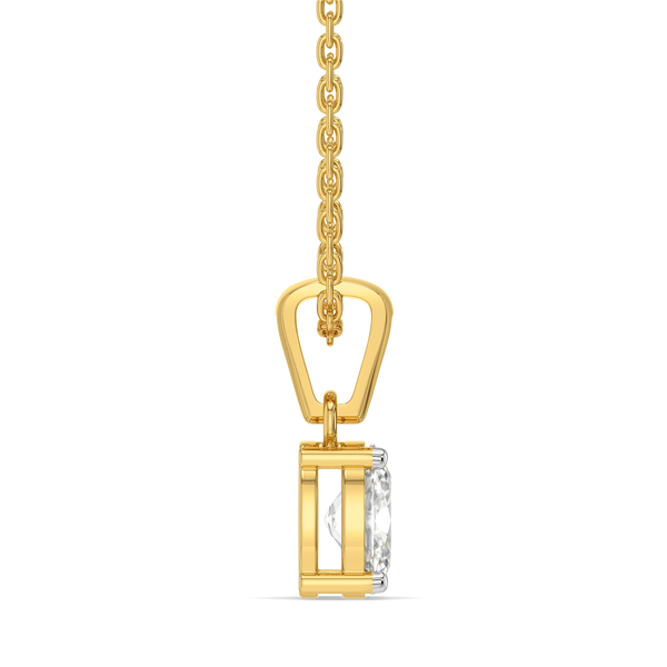 Aura Oval Solitaire - Pure Gold Lab Diamond Pendant