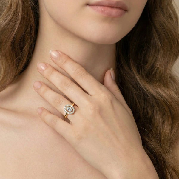 Empress Oval - Pure Gold Lab Diamond Solitaire Ring