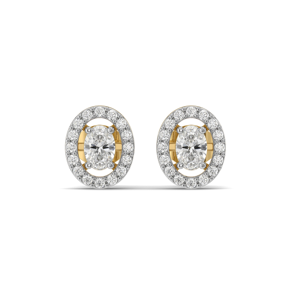 Empress Oval - Pure Gold Lab Diamond Solitaire Earrings