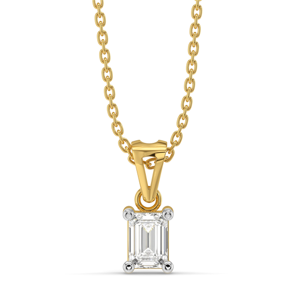 Lumina Emerald - Pure Gold Lab Diamond Pendant