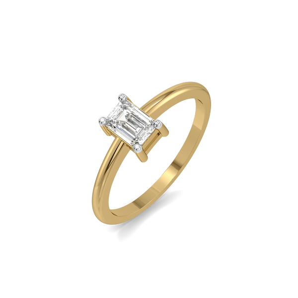 Lumina Emerald - Pure Gold Lab Diamond Ring