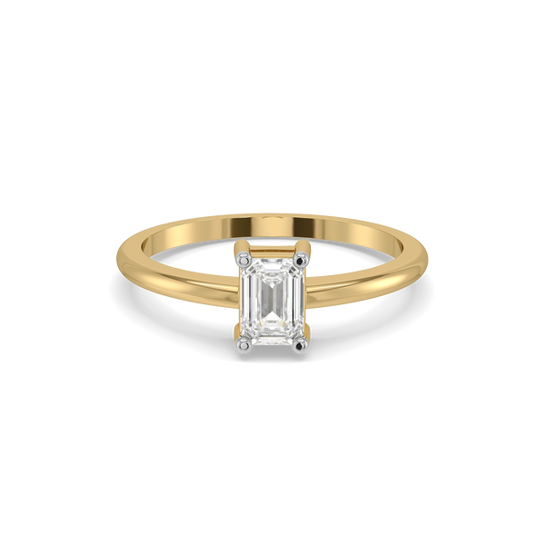 Lumina Emerald - Pure Gold Lab Diamond Ring
