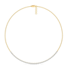Open Mesh Pure Gold Lab Diamond Necklace - Top Front view