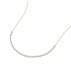 Open Mesh Pure Gold Lab Diamond Necklace - Front view
