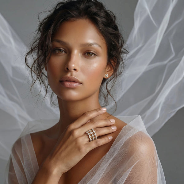 Open Mesh - Pure Gold Lab Diamond Ring