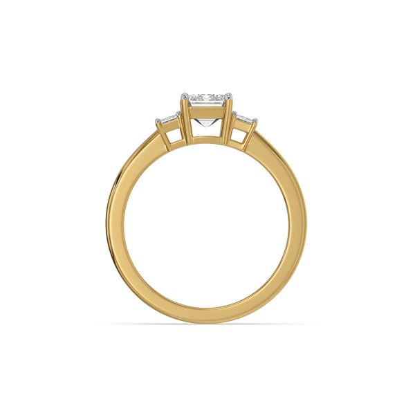 Deco Symmetry - Pure Gold Lab Diamond Trio Ring