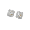Double-Halo - Pure Gold Lab Diamond Stud Earrings