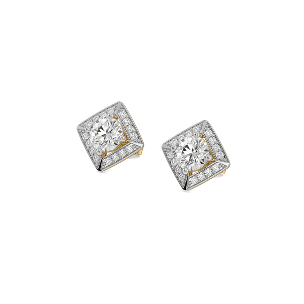 Sculpted Kite - Pure Gold Lab Diamond Brilliance Earrings