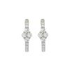 Delicate Clover - Pure Gold Lab Diamond Huggies
