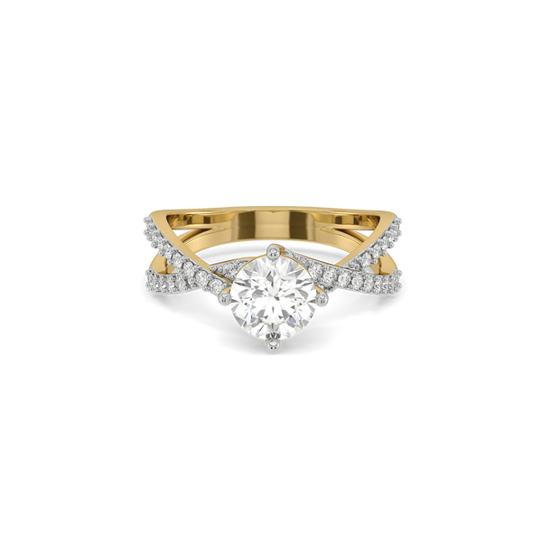 Entangled Brilliance - Pure Gold Lab Diamond Engagement Ring