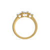 Purist Round Trio - Pure Gold Lab Diamond Three Stone Ring