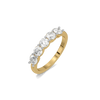 Brilliant Cascade - Pure Gold Lab Diamond Wedding Band Ring