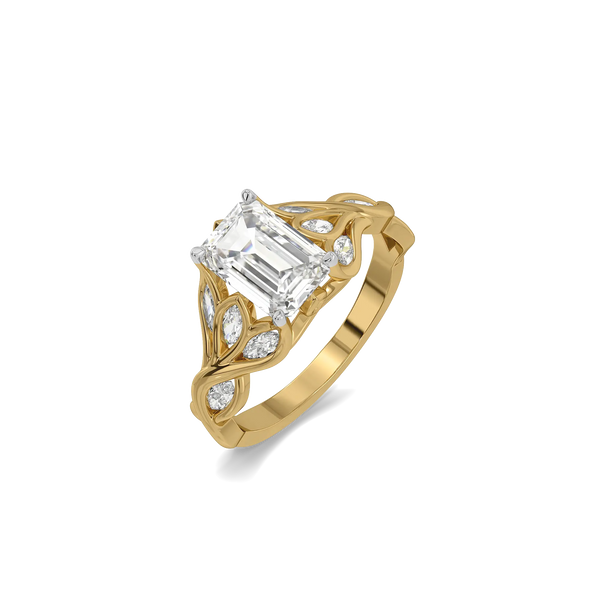 Enchanted Forest Lab diamond ring - Perspective view