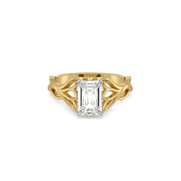 Enchanted Forest - Pure Gold Lab Diamond Emerald Ring