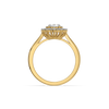 Radiant Bloom - Pure Gold Lab Diamond Halo Ring
