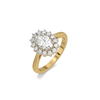 Radiant Bloom - Pure Gold Lab Diamond Halo Ring