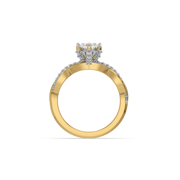 Intertwined Destiny - Pure Gold Lab Diamond Engagement Ring