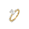 Scattered Sparkle - Pure Gold Lab Diamond Oval Ring