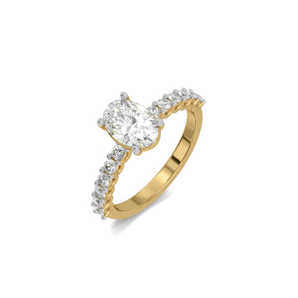 Endless Row - Pure Gold Lab Diamond Oval Solitaire Ring