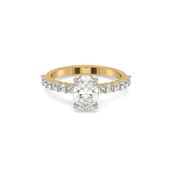 Endless Row - Pure Gold Lab Diamond Oval Solitaire Ring
