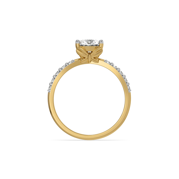 Butterfly Solitaire - Pure Gold Lab Diamond Engagement Ring