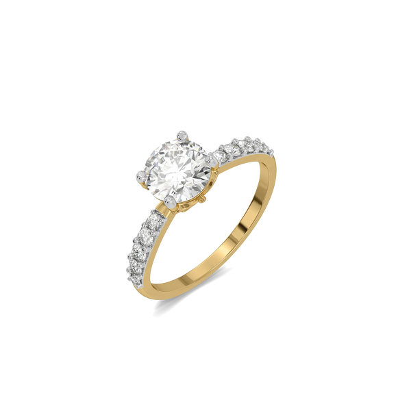 Butterfly Solitaire - Pure Gold Lab Diamond Engagement Ring
