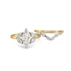 Golden Arch Marquise - Pure Gold Lab Diamond Bridal Ring Set