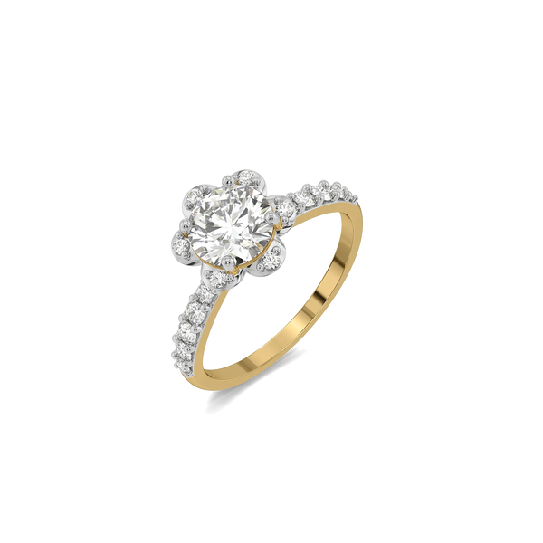 Heirloom Rosette - Pure Gold Lab Diamond Engagement Ring