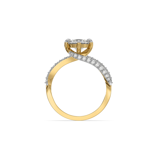 The Dual Path - Pure Gold Lab Diamond Engagement Ring