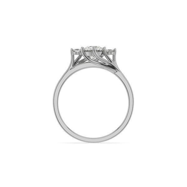 Minimalist Trio - Pure Gold Lab Diamond Promise Ring