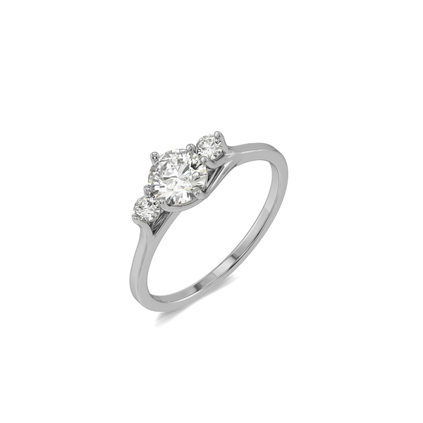 Minimalist Trio - Pure Gold Lab Diamond Promise Ring