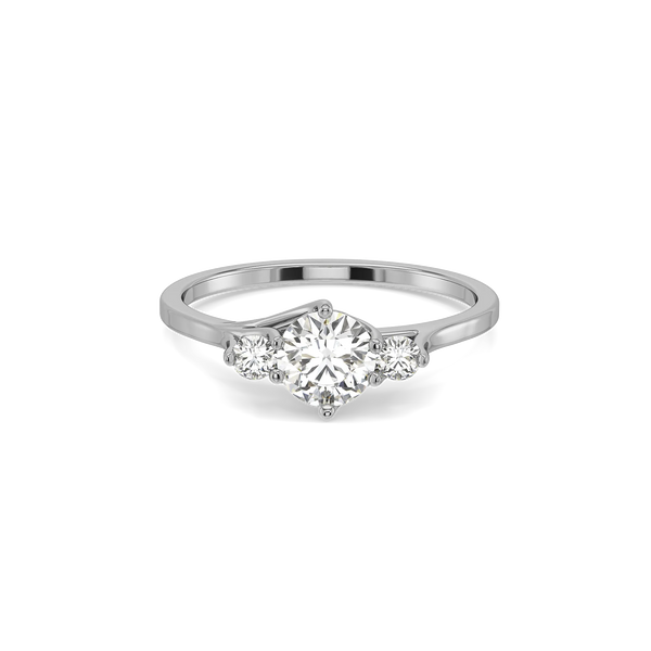 Minimalist Trio - Pure Gold Lab Diamond Promise Ring