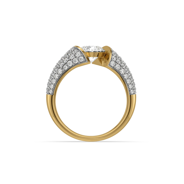 Architectural Dome - Pure Gold Lab Diamond Engagement Ring