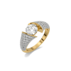 Architectural Dome - Pure Gold Lab Diamond Engagement Ring