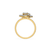Elegant Swirl - Pure Gold Lab Diamond Promise Ring