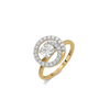Elegant Swirl - Pure Gold Lab Diamond Promise Ring