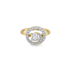 Elegant Swirl - Pure Gold Lab Diamond Promise Ring