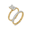 Signature Emerald - Pure Gold Lab Diamond Bridal Ring Set