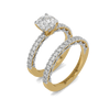 Timeless Round - Pure Gold Lab Diamond Bridal Ring Set