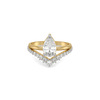 Crowned Pear - Pure Gold Lab Diamond Engagement Ring